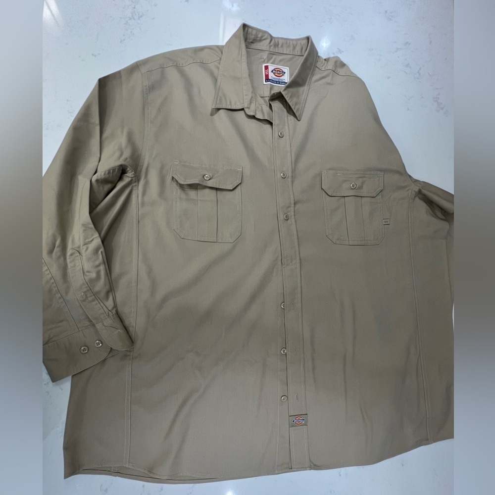 Dickies Sand Button-Up Shirt